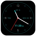 black watchface live wallpaper android application logo